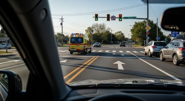Que faire face à un véhicule d’urgence sur la route ?